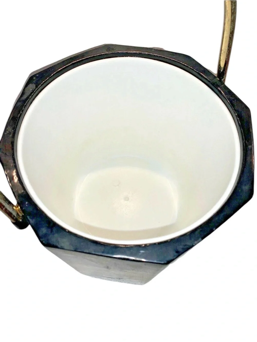 Vintage 1970s Oleg Cassini octagonal Chinoiserie Ice Bucket Shelton-Ware Towle